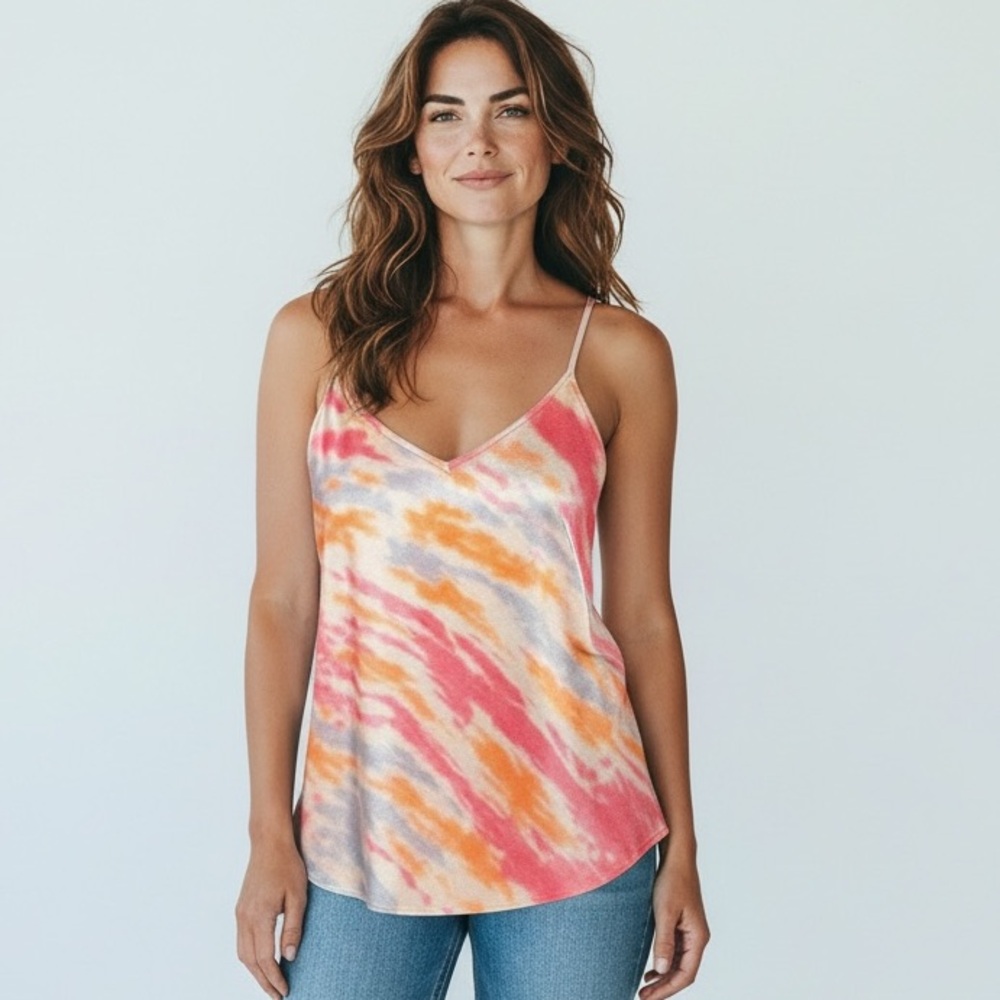 NWT Blue Bahama Tie-Dye Satin Camisole Top – Size M
